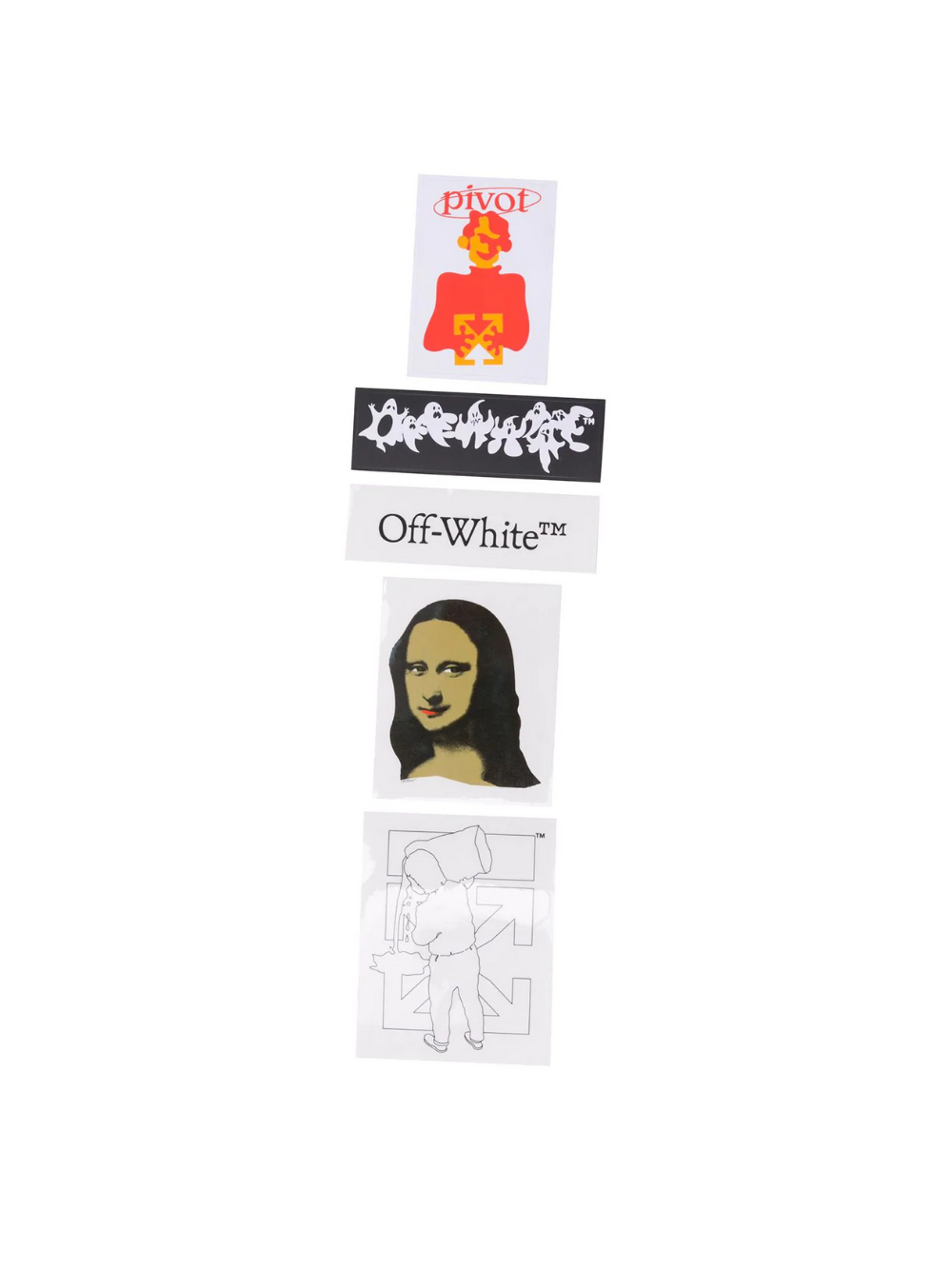 אוף וויט מדבקות Mona Lisa-detail sticker set