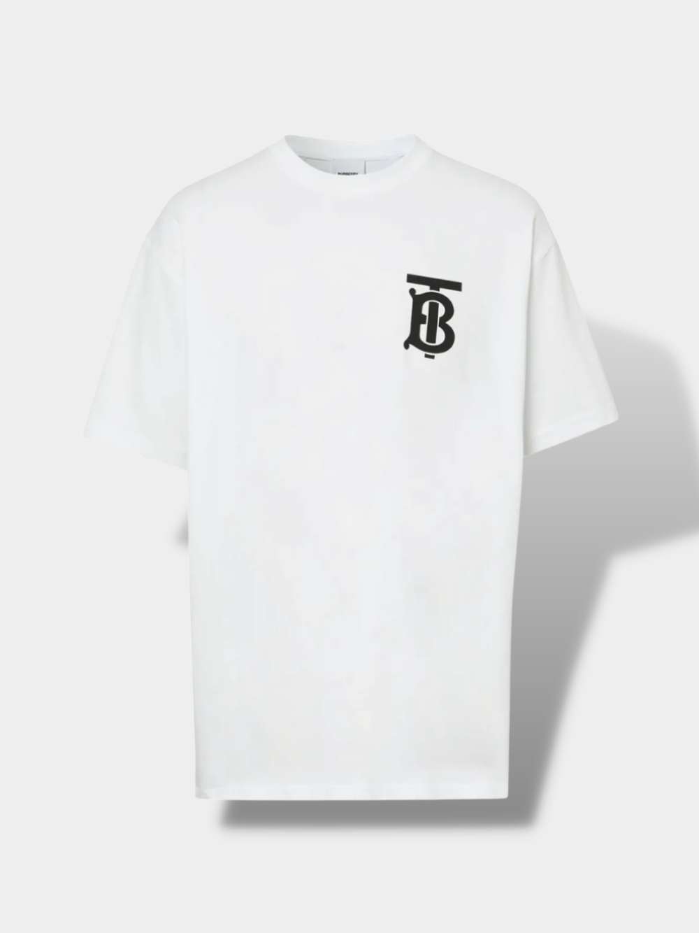 ברברי טי שירט צבע לבן print logo cotton T-shirt