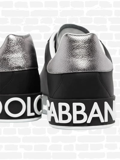 דולצ'ה גאבנה נעליים צבע שחור classic portofino sneakers