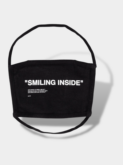 אוף וויט מסיכה צבע שחור Smiling Inside face mask
