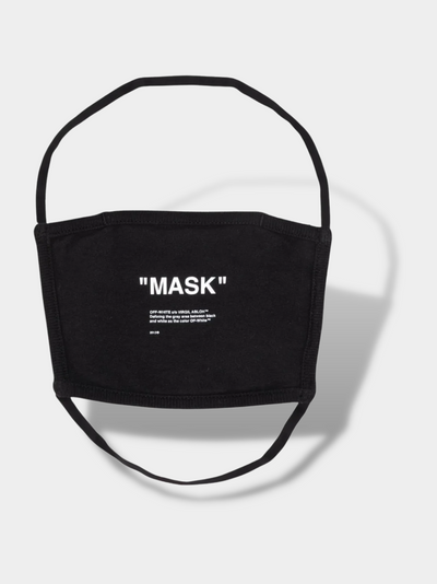 אוף וויט מסיכה צבע שחור logo-print face mask