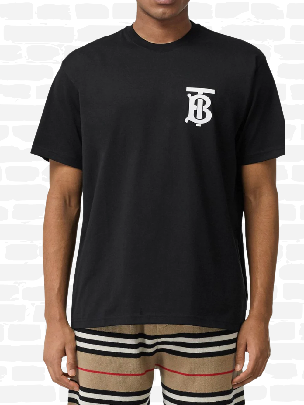 T-shirt Burberry couleur noir logo imprimé T-shirt en coton