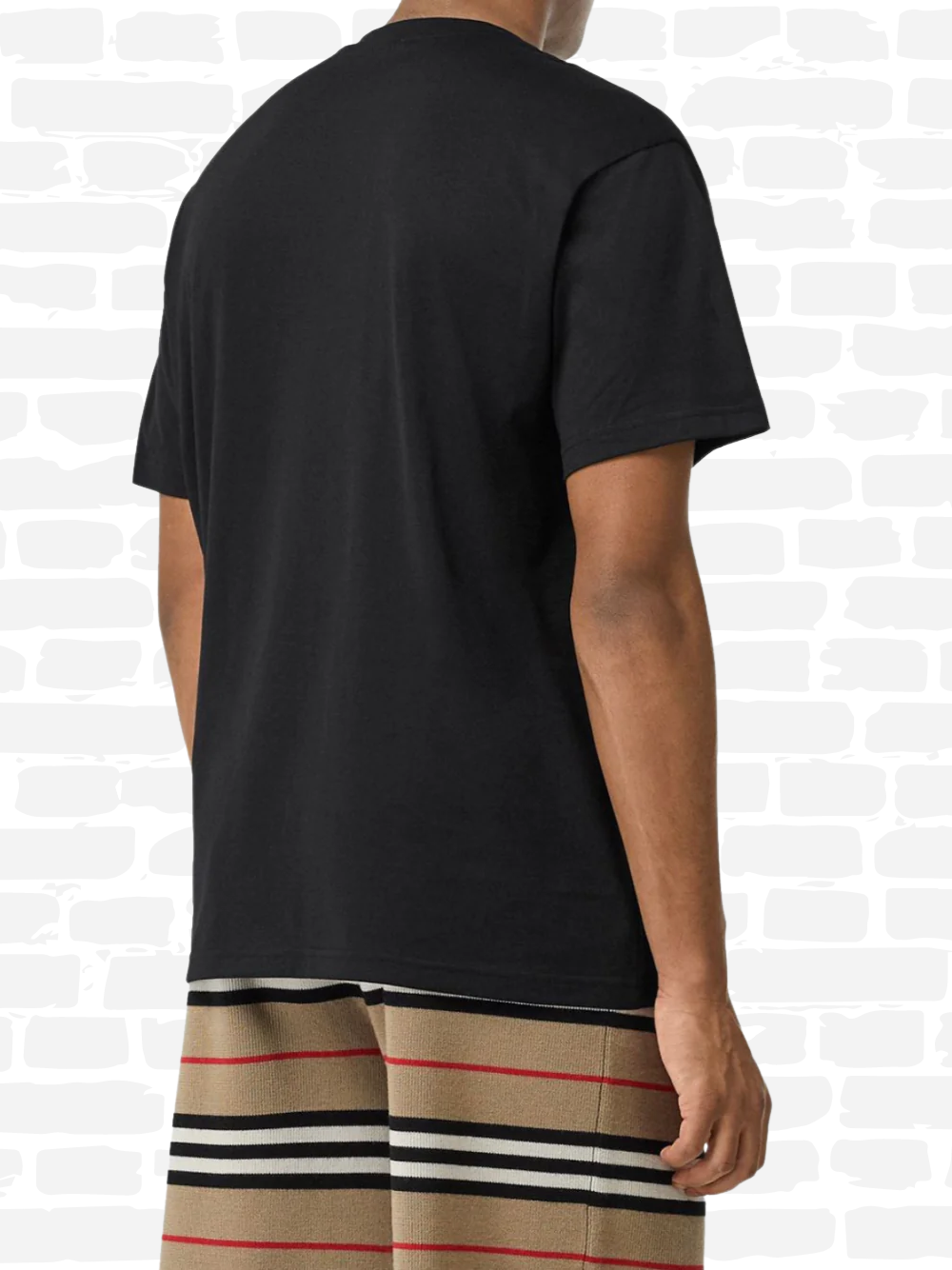 T-shirt Burberry couleur noir logo imprimé T-shirt en coton