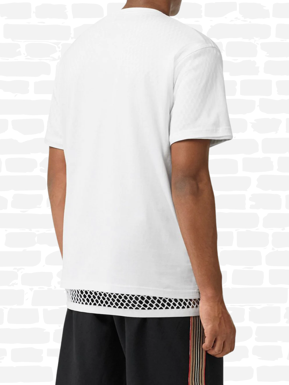 ברברי טי שירט צבע לבן print logo cotton T-shirt