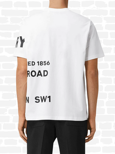 ברברי טי שירט צבע לבן logo print T-shirt