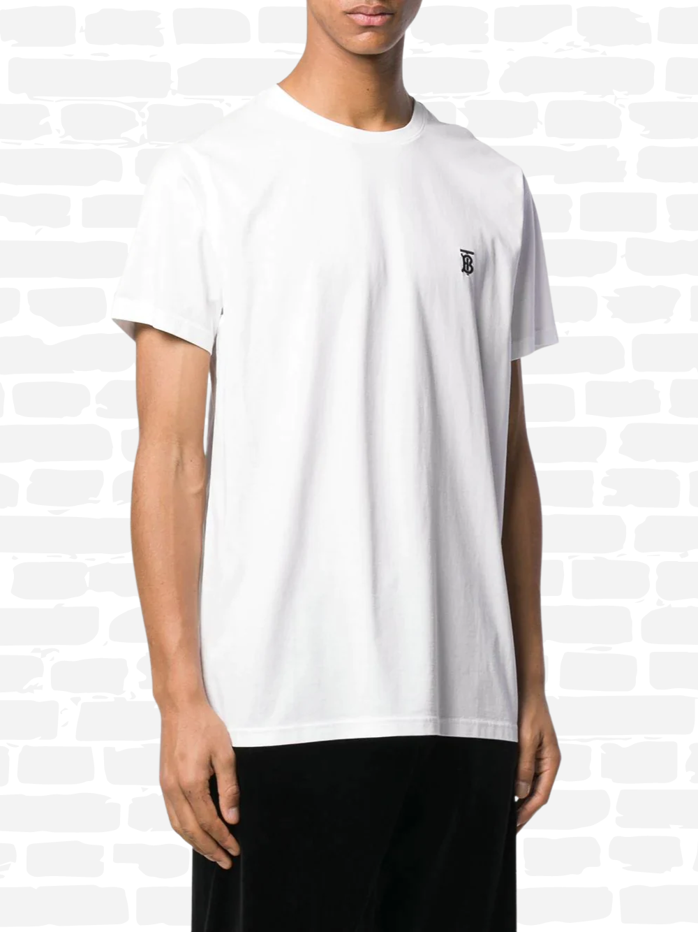 T-shirt Burberry couleur blanc logo brodé T-shirt