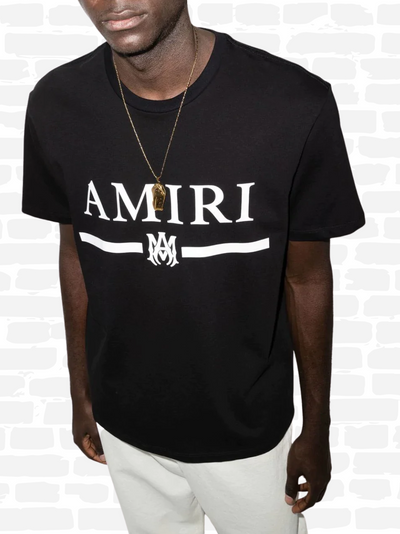 אמירי טי שירט צבע שחור graphic logo-print T-shirt