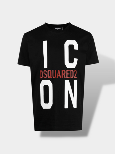 דיסקוורד טי שירט צבע שחור logo print cotton T-shirt