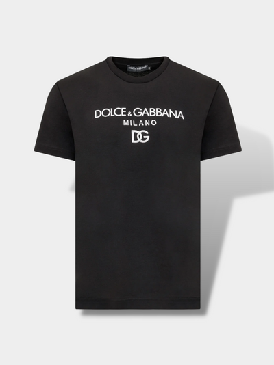 דולצ'ה גאבנה טי שירט צבע שחור logo-print T-shirt