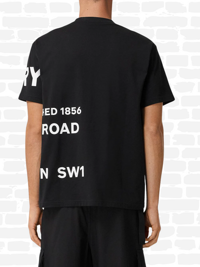ברברי טי שירט צבע שחור T-shirt with print