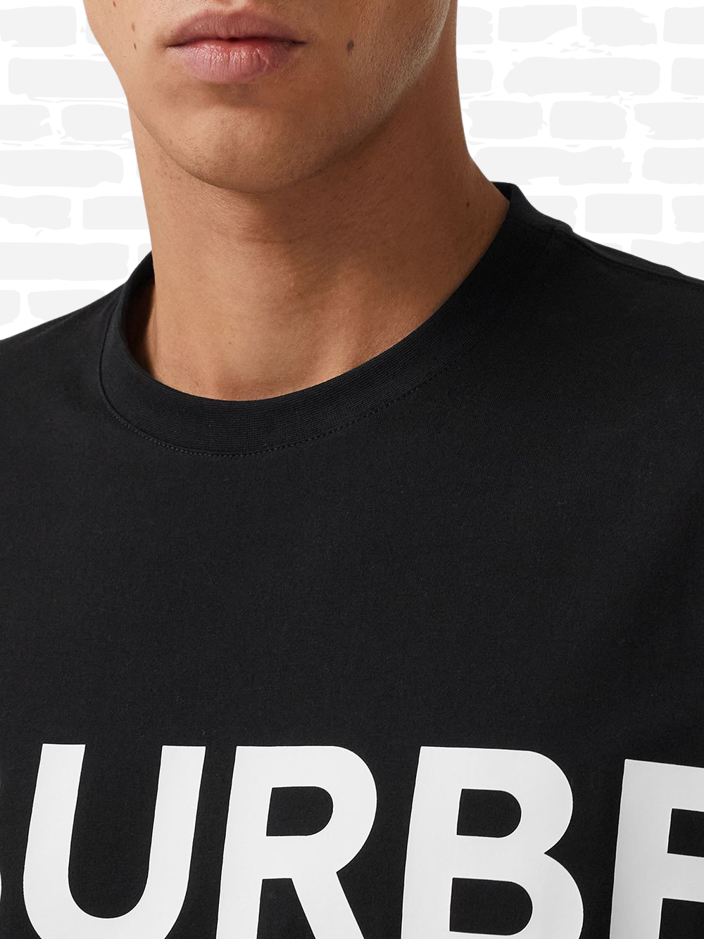 ברברי טי שירט צבע שחור T-shirt with print