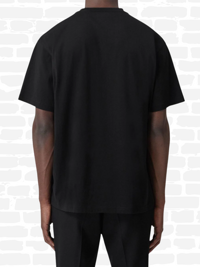 ברברי טי שירט צבע שחור print logo T-shirt
