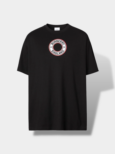 ברברי טי שירט צבע שחור logo embroidered T-shirt