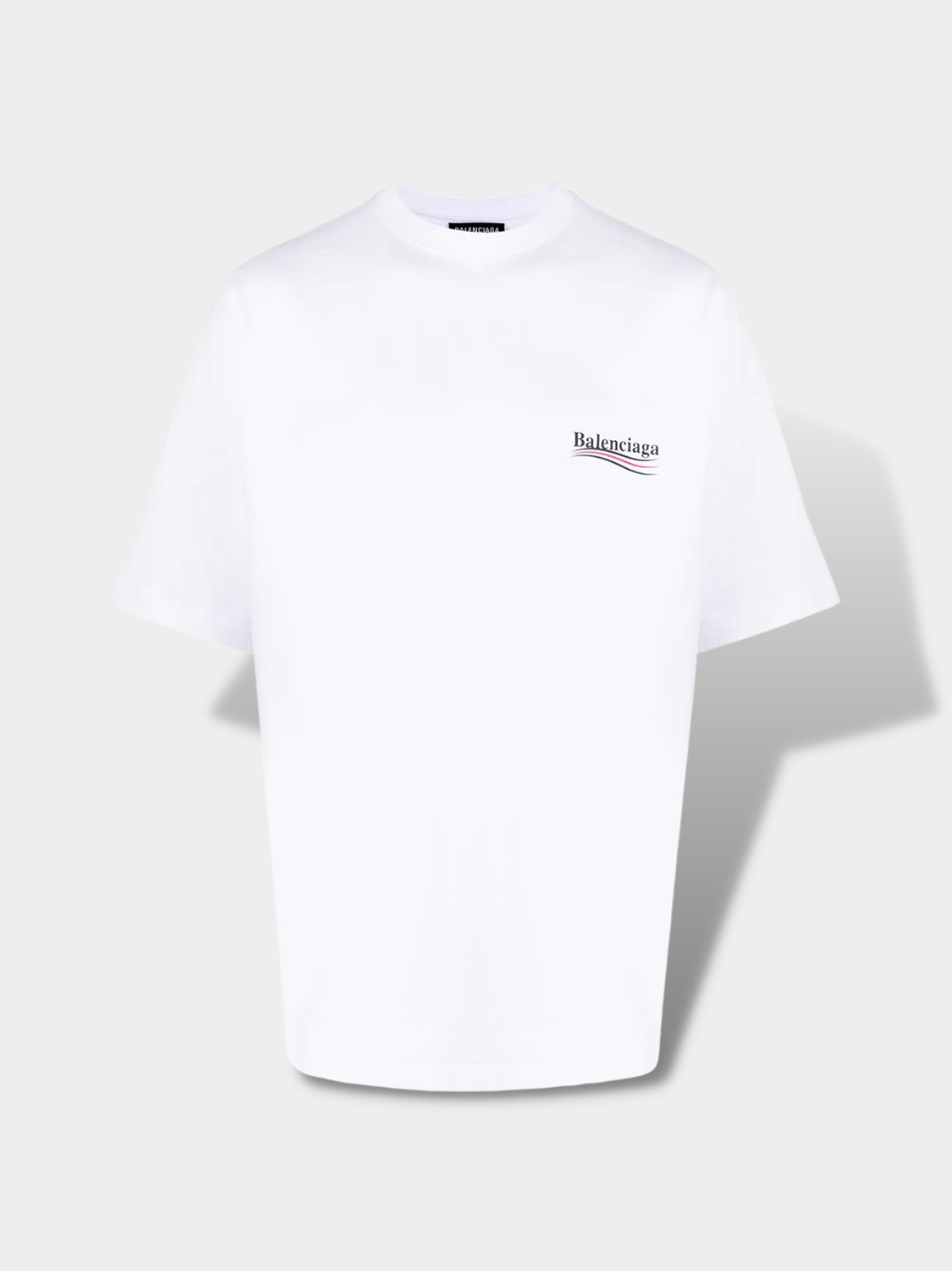 בלנסיאגה טי שירט צבע לבן embroidered logo T-shirt