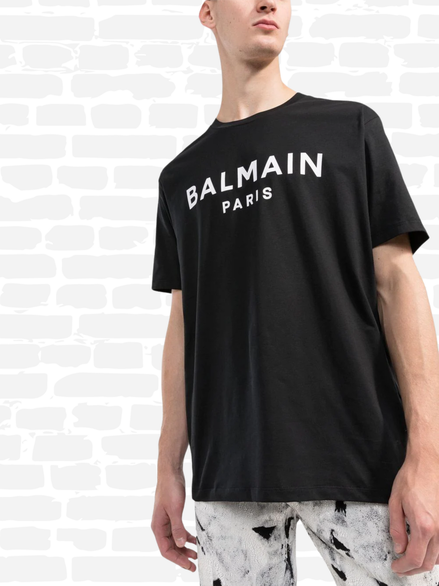 T-shirt Balmain couleur noir IMPRIMÉ LOGO