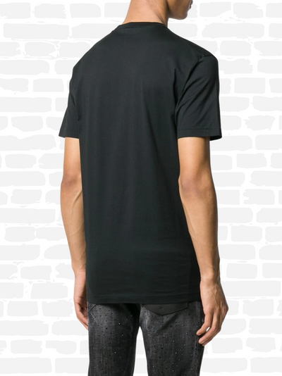 דיסקוורד טי שירט צבע שחור logo print cotton T-shirt