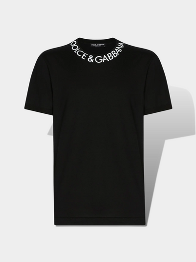 דולצ'ה גאבנה טי שירט צבע שחור logo-print T-shirt