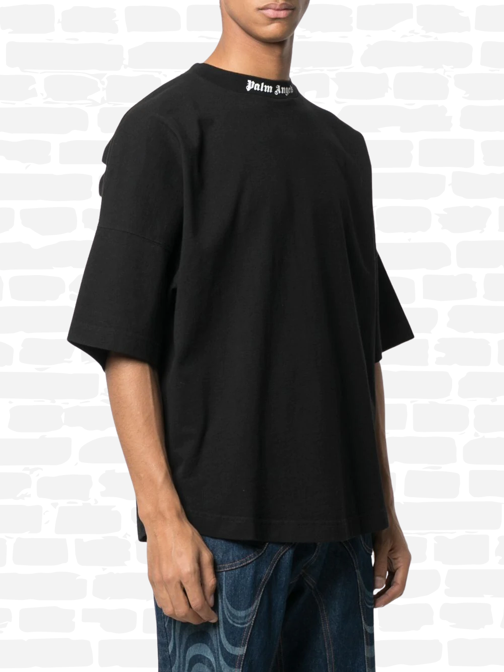 פאלם אנג'לס טי שירט צבע שחור logo print T-shirt