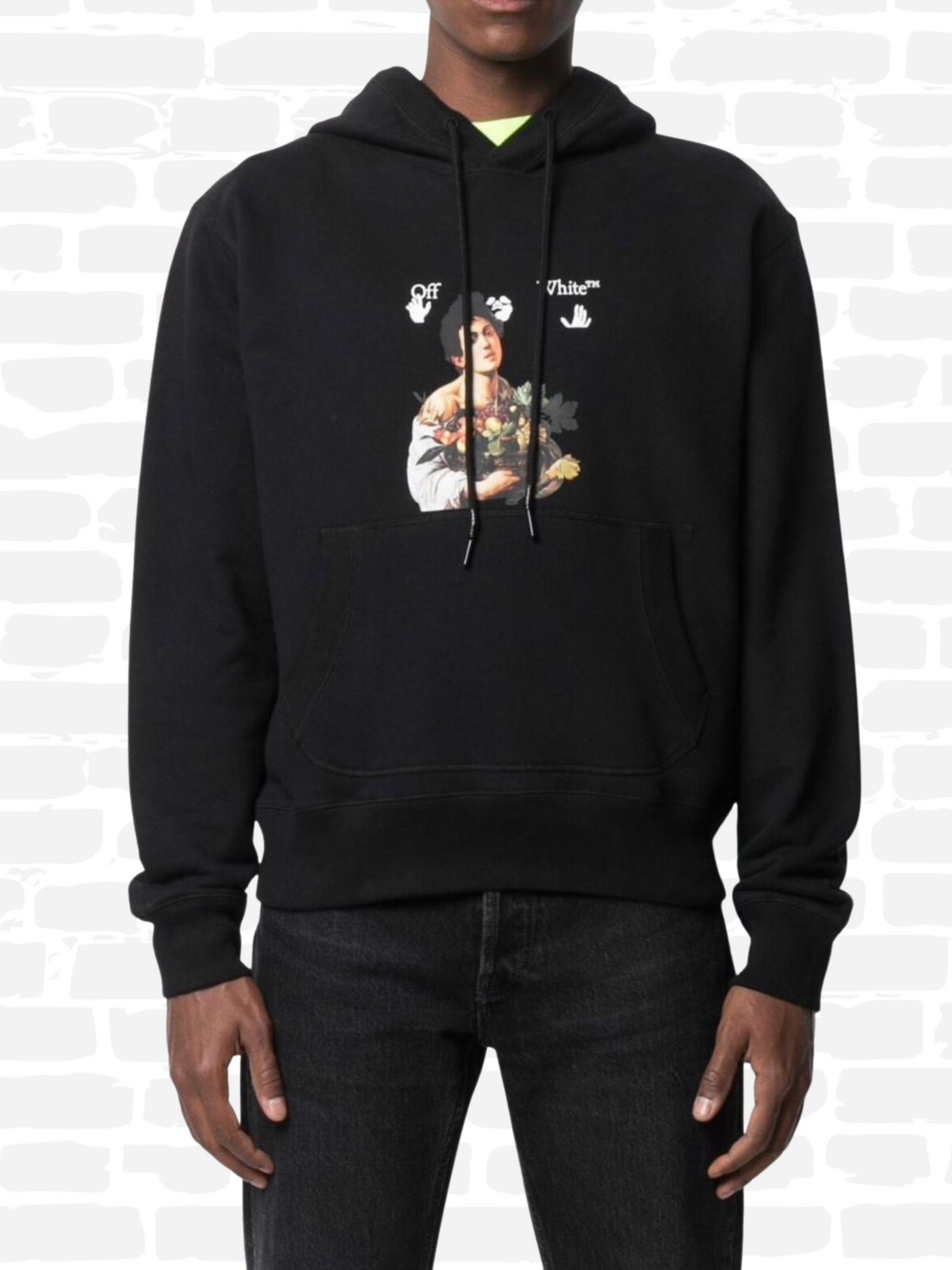 אוף וויט סווטשירט צבע שחור Caravaggio Boy hoodie