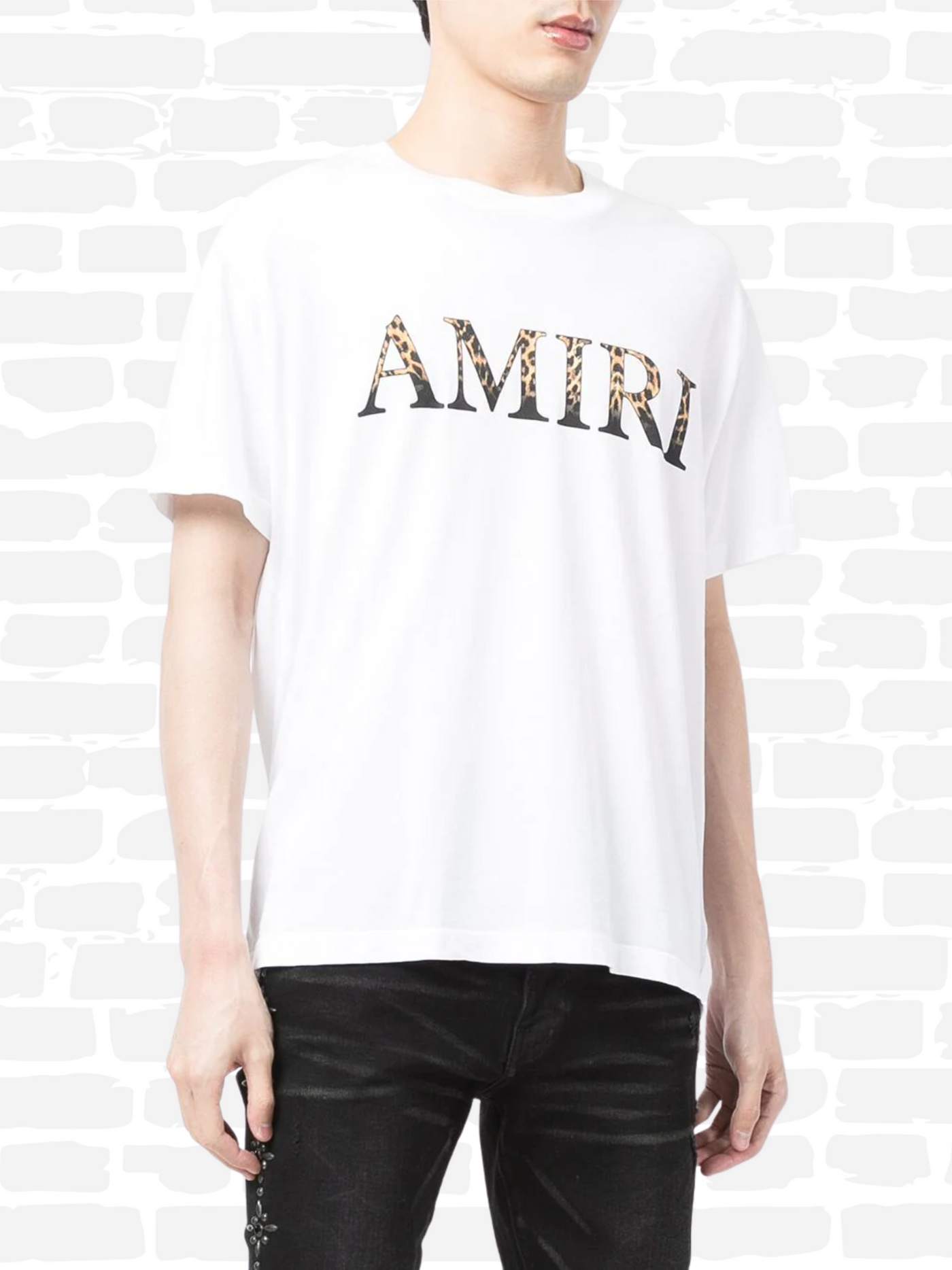 T-shirt Amiri T-shirt à logo graphique de couleur blanche