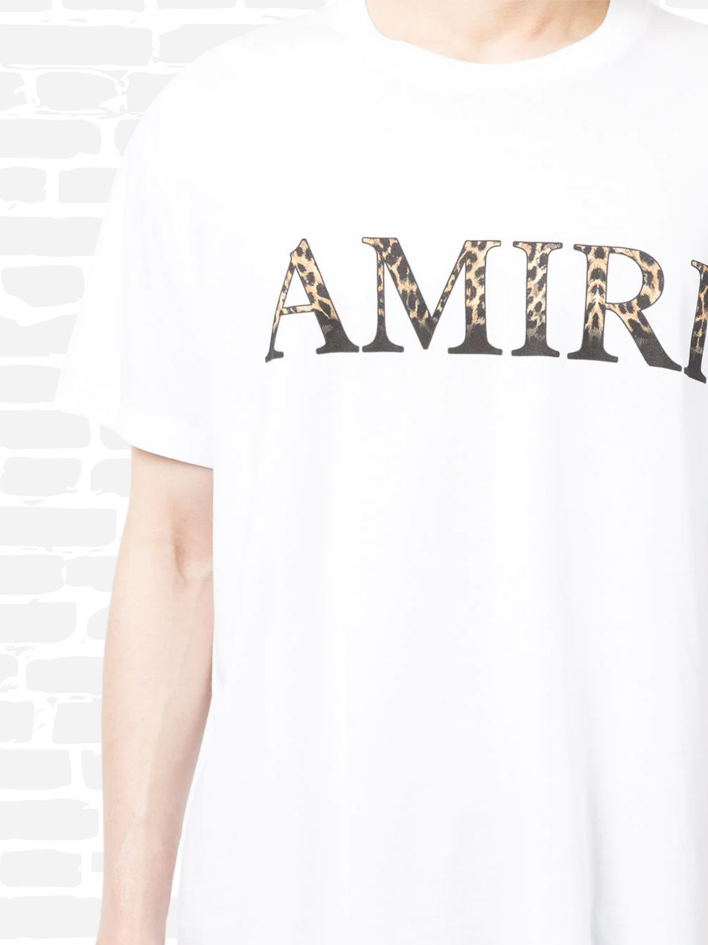 T-shirt Amiri T-shirt à logo graphique de couleur blanche