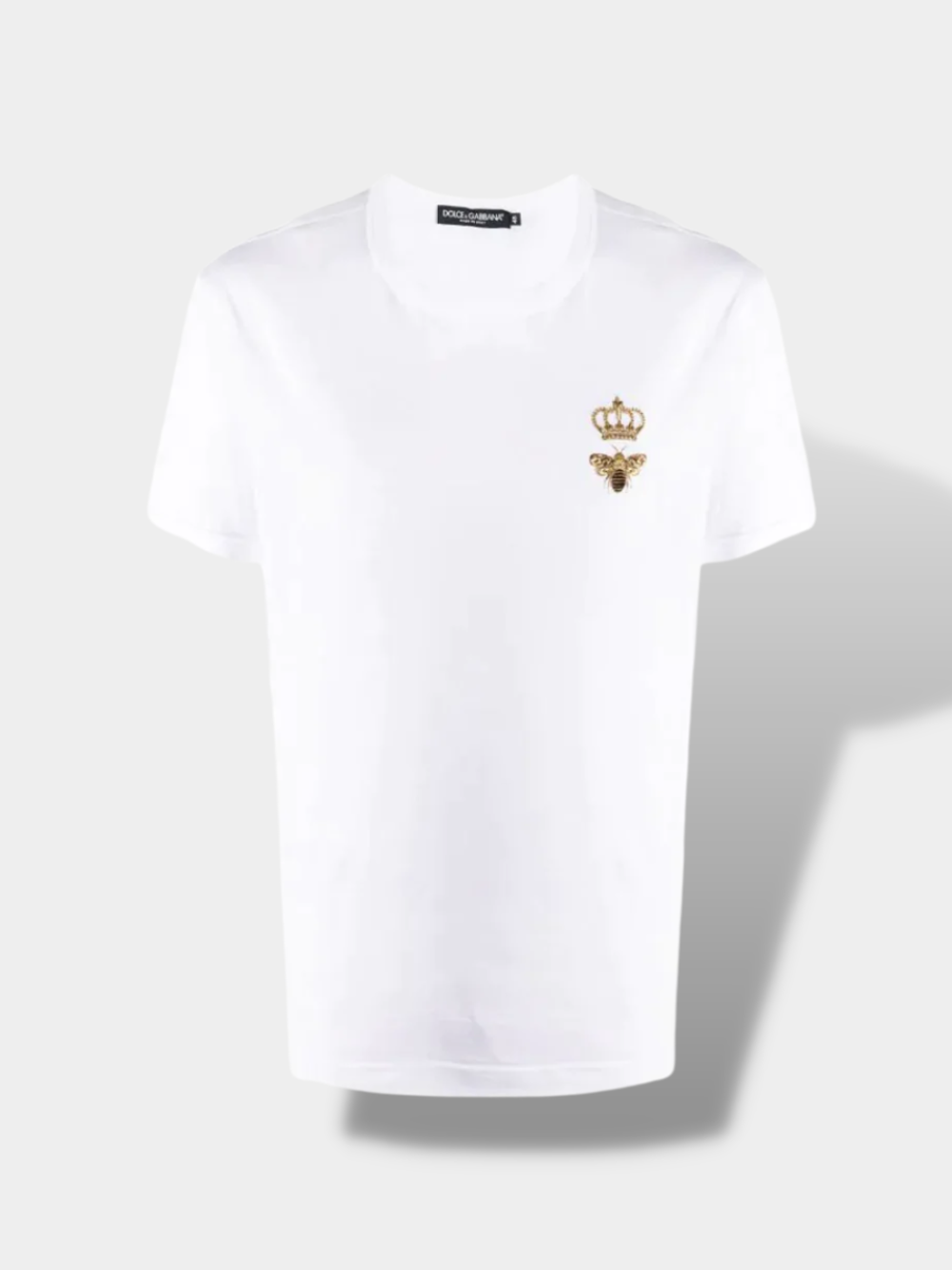 דולצ'ה גאבנה טי שירט צבע לבן crown embroidered T-shirt