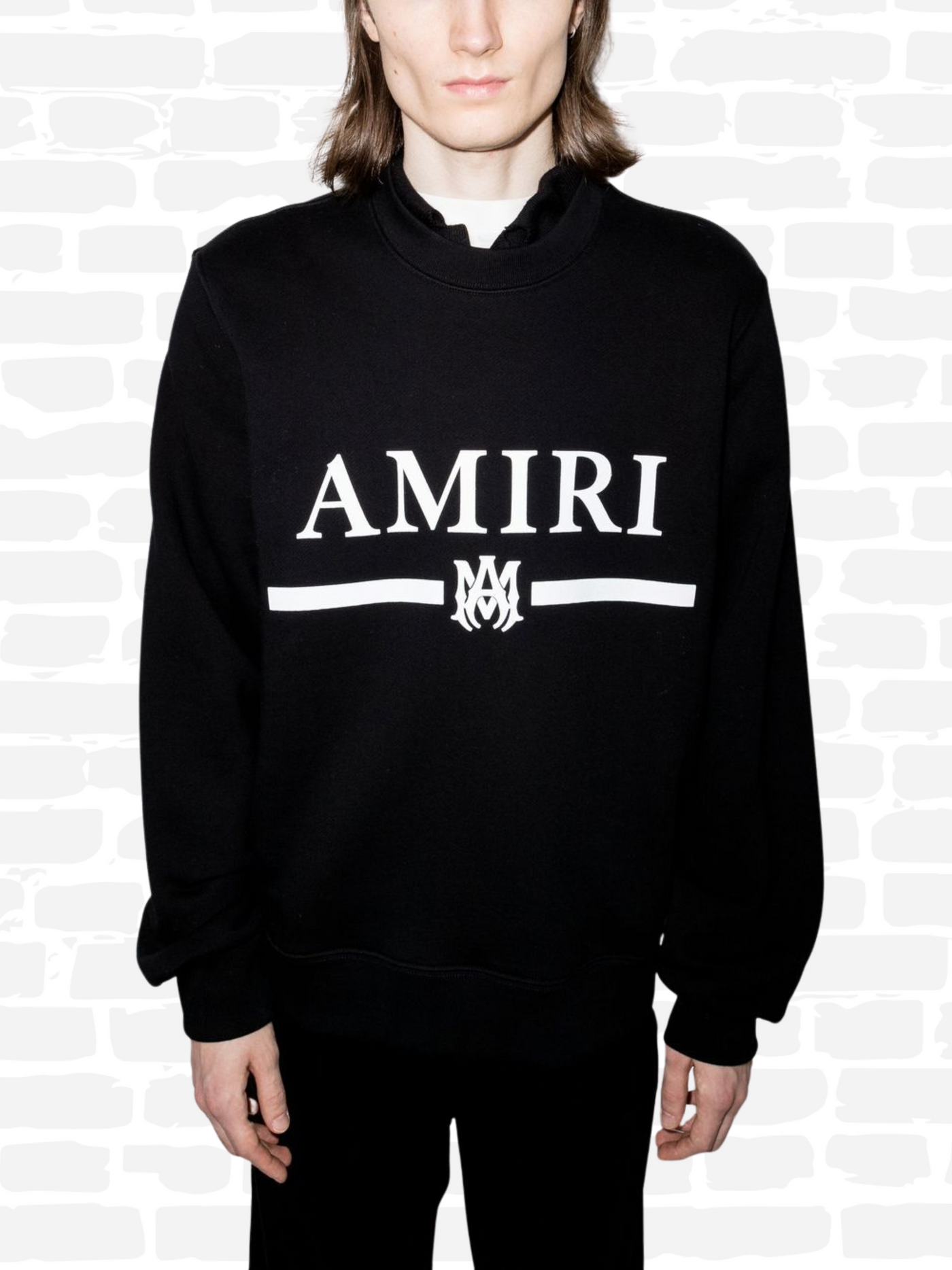 אמירי סווטשירט צבע שחור Logo-Print Hoodie