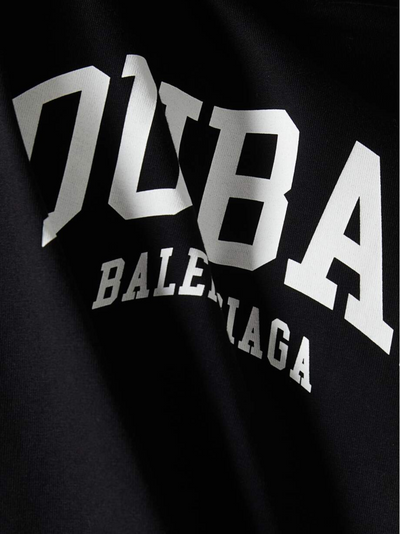 בלנסיאגה טי שירט צבע שחור DUBAI logo print T-shirt