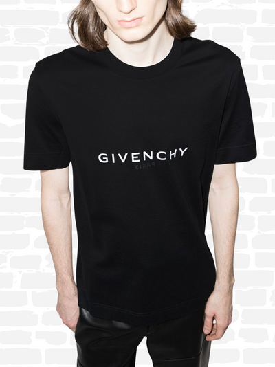 ז'יבנשי טי שירט צבע שחור Revers GG logo-Slim fit T-shirt
