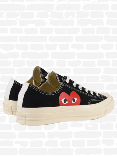 COMME DES GARCONS LOW TOP TRAINERS סניקרס צבע שחור